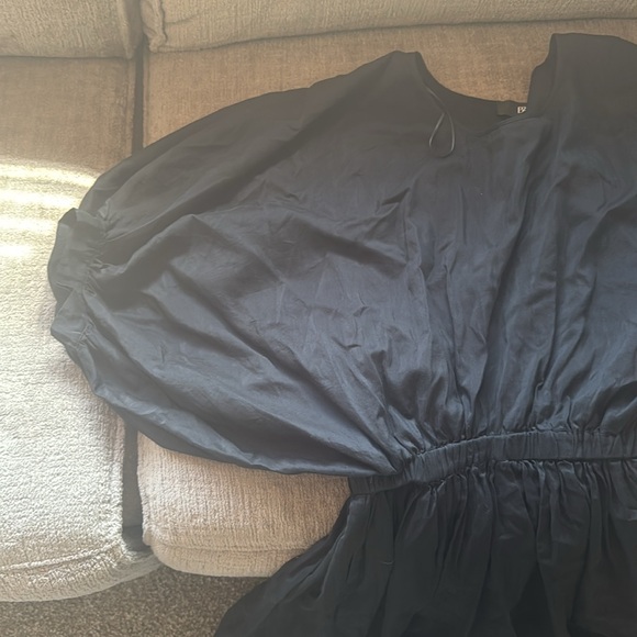 Banana Republic Eliana Cotton Silk Black Full Sleeve Dress Size Small - Picture 14 of 14